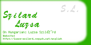 szilard luzsa business card